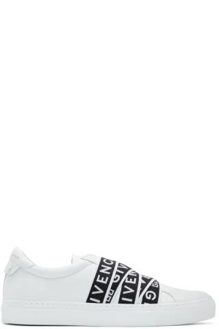 givenchy white & black 4g webbing urban street sneakers|givenchy white sneakers.